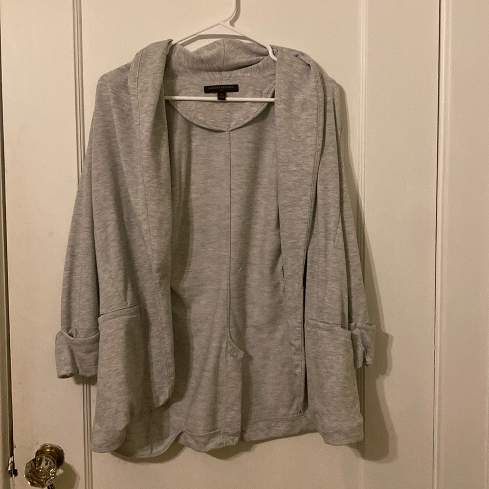 Banana Republic Blazer Gray Women's M Office Classic Casual